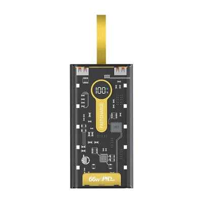 Led Light Power Bank, 66W Comes With Four Wire Fast Charging Charging Treasure LED Light