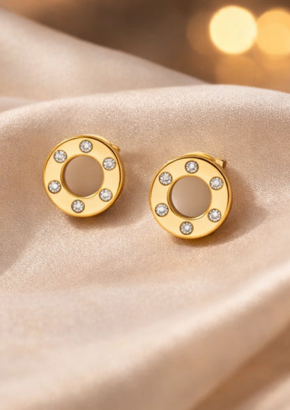 Golden Aura Halo Earrings