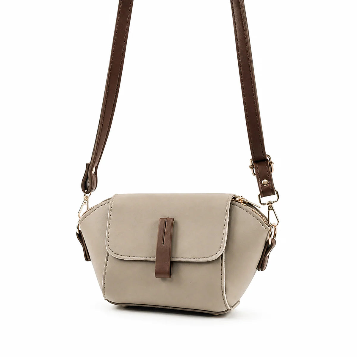 Mini Flap Crossbody Bag Beige
