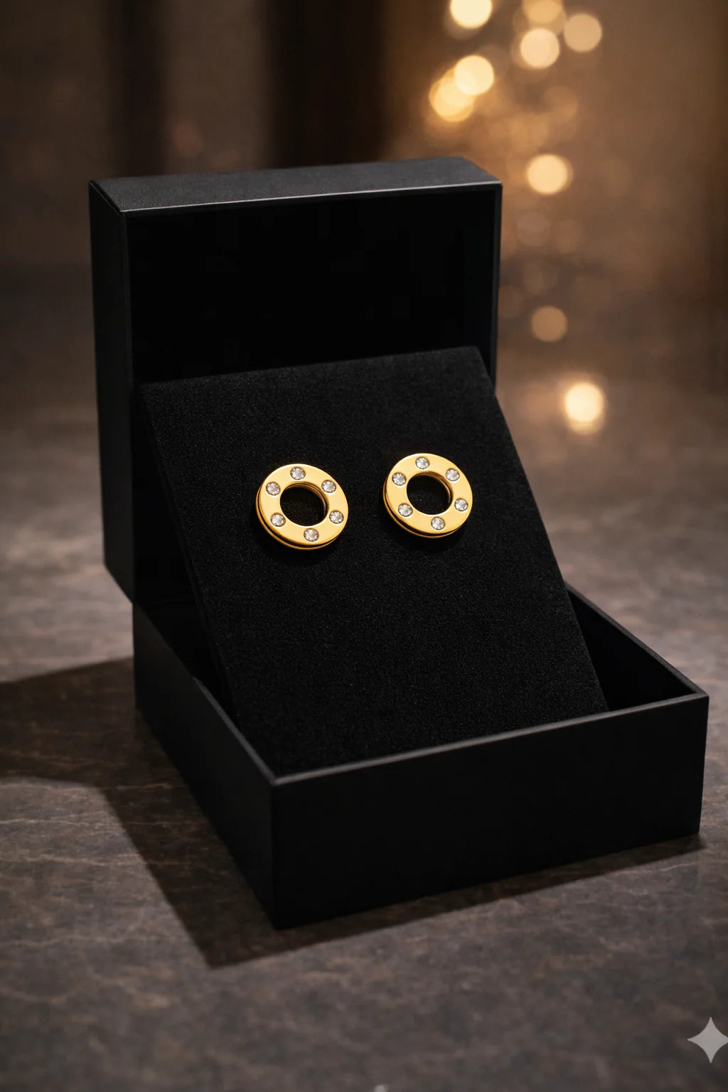 Golden Aura Halo Earrings