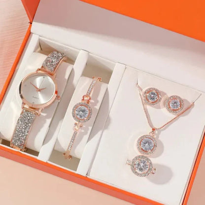 6 Pcs Rose Gold Women’s Jewellery Set.