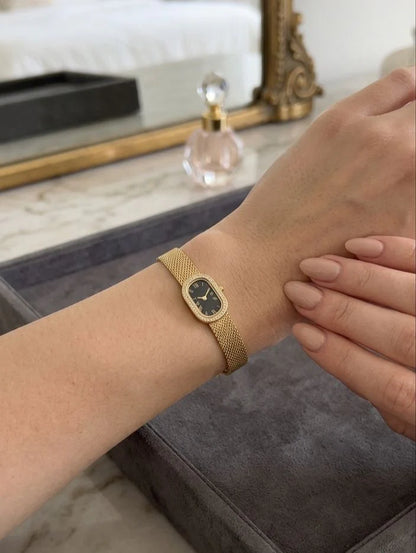 Premium Gold Mesh Watch Style Bracelet