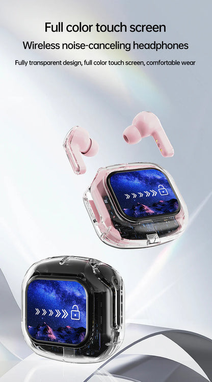 Air Max LCD Display Transparent Earbuds